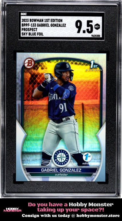 2023 Bowman 1st Edition Gabriel Gonzalez Pros. Sky Blue SGC 9.5 001