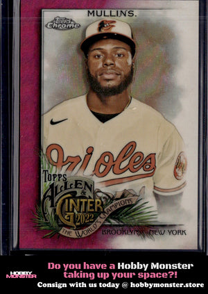 2022 Topps Allen & Ginter Chrome Cedric Mullins Magenta #/199 Orioles 001