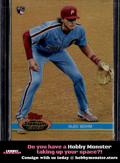 2021 Stadium Club Chrome Alec Bohm 1991 Design Variation Phillies 001