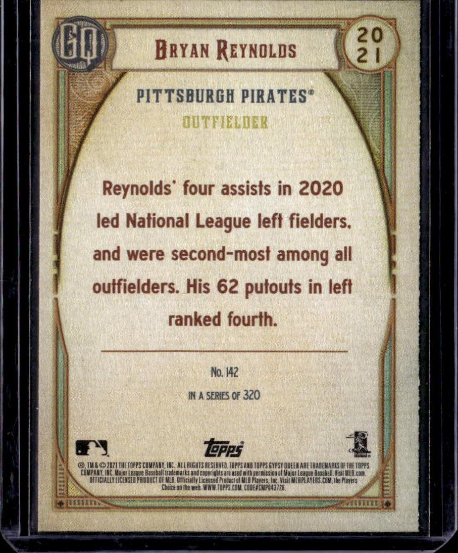2021 Topps Gypsy Queen Bryan Reynolds Missing Nameplate Pittsburgh Pirates 001