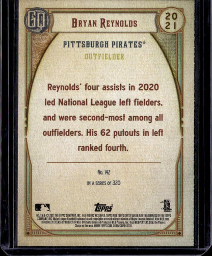 2021 Topps Gypsy Queen Bryan Reynolds Missing Nameplate Pittsburgh Pirates 001