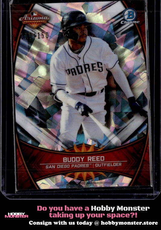 2019 Bowman Chrome Buddy Reed 2018 AFL Atomic Refractor #/150 Padres