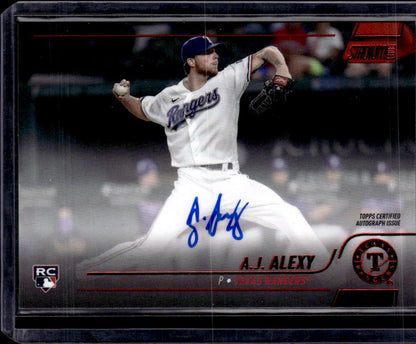 2022 Stadium Club A.J. Alexy Autographs Red Foil Auto #/50 Texas Rangers 001
