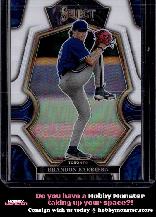 2023 Panini Select Brandon Barriera White Prizm #/149 Toronto Blue Jays 001