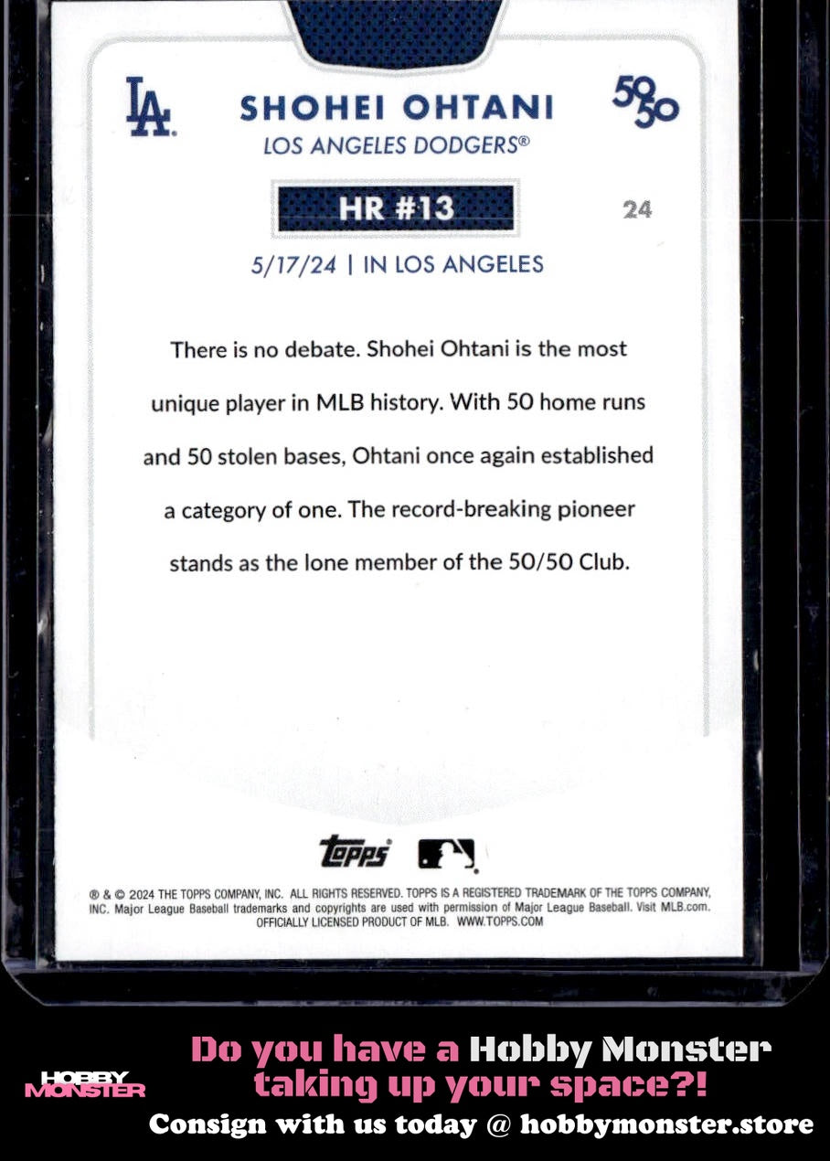 2024 Topps 50/50: Shohei Ohtani 24 Los Angeles Dodgers 005