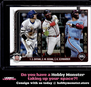 2025 Topps National League Leaders HR Ohtani Ozuna Schwarber 005
