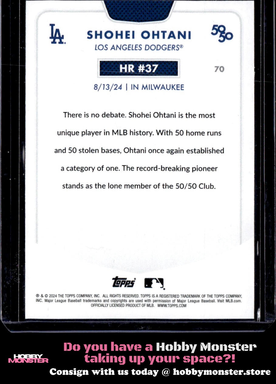 2024 Topps 50/50: Shohei Ohtani HR #37 70 Los Angeles Dodgers 005