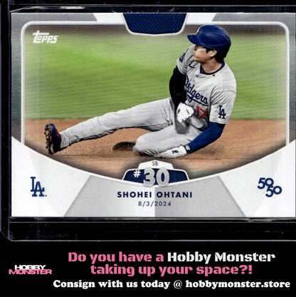 2024 Topps 50/50: Shohei Ohtani SB #30 63 Los Angeles Dodgers 005