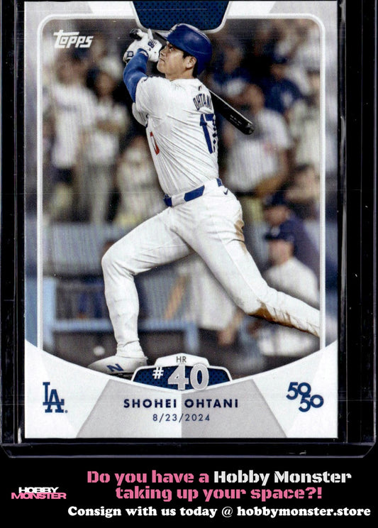 2024 Topps 50/50: Shohei Ohtani HR #40 80 Los Angeles Dodgers 005