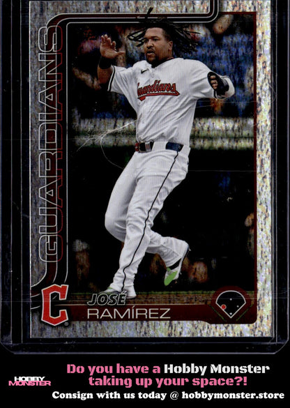 2025 Topps José Ramírez Silver Crackle Foilboard Cleveland Guardians 005-tmusg