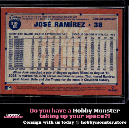 2026 Topps José Ramírez 1991 Chrome Mojo Cleveland Guardians