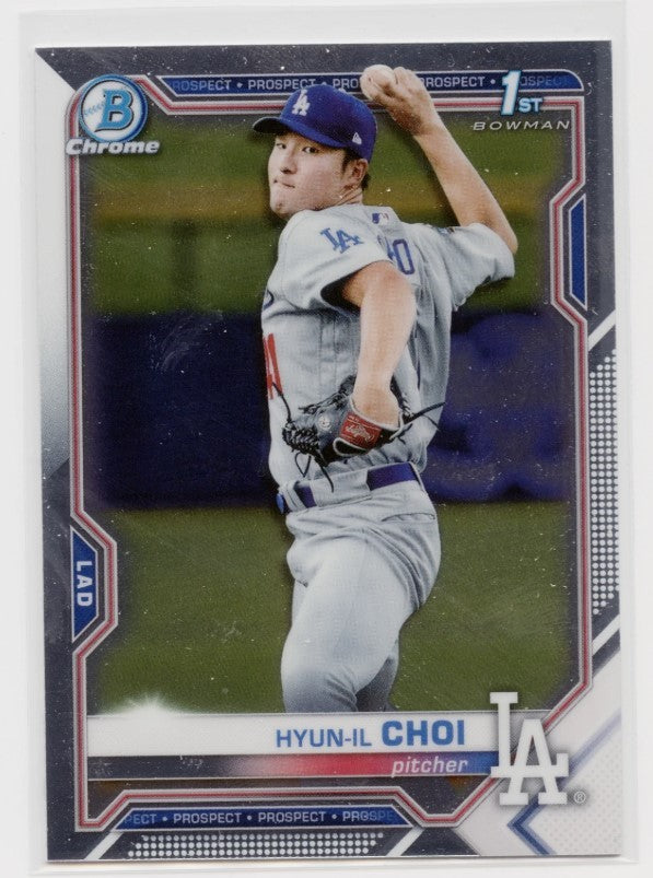 2021 Bowman Hyun-il Choi #BCP-130 1st Chrome Prospect Los Angeles Dodgers|3441