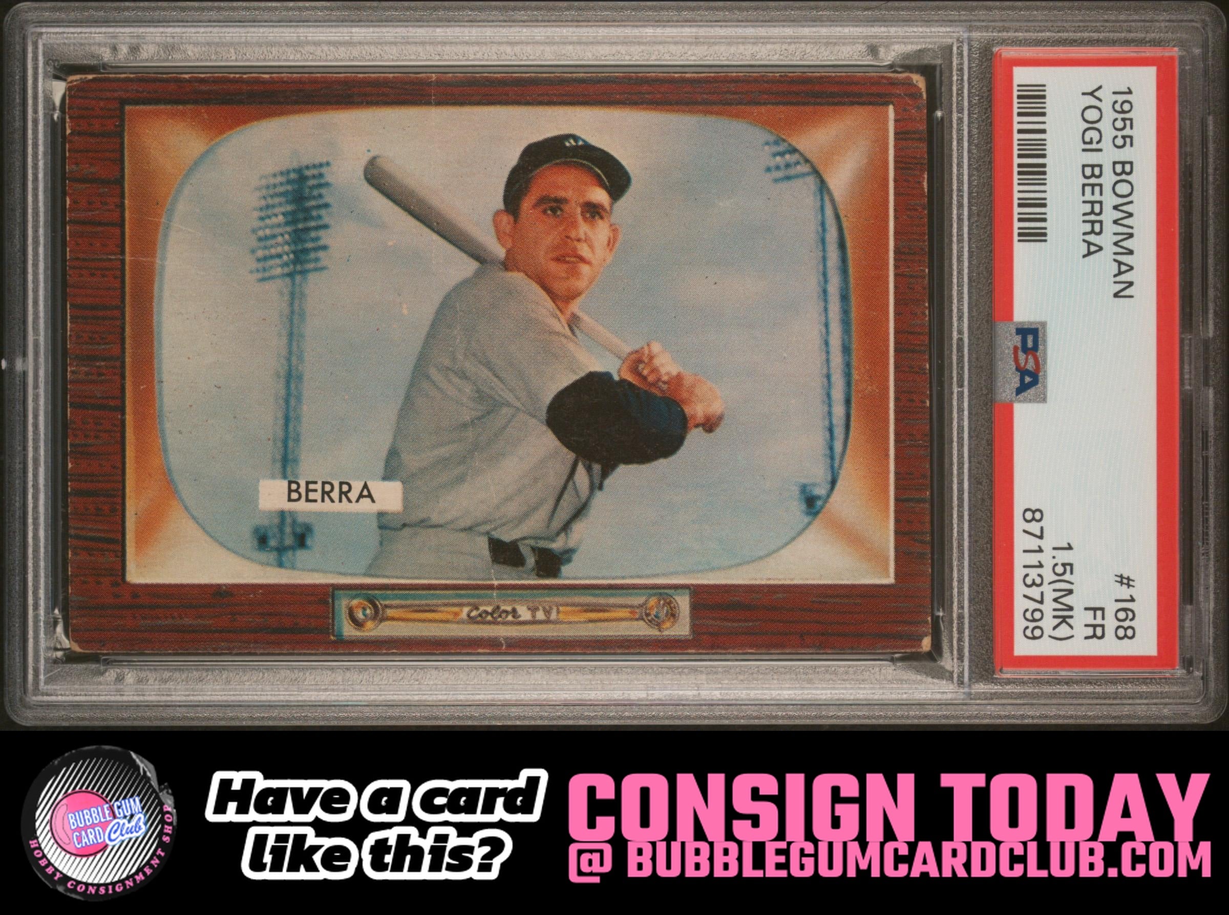 Store 1955 BOWMAN YOGI BERRA #168 PSA 2