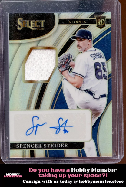 2022 Panini Select Spencer Strider Rookie Jersey Holo Auto #/199 Atlanta Braves|118