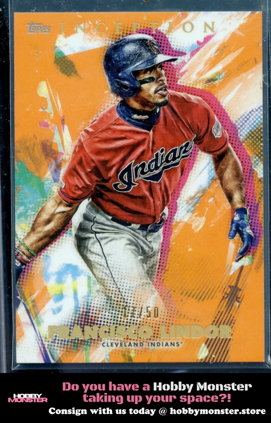 2020 Topps Inception Francisco Lindor Orange #/50 Cleveland Indians|116