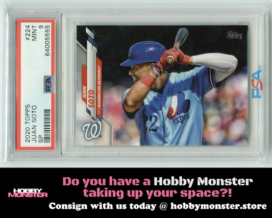 2020 Topps Juan Soto Short Print Expos Washington Nationals PSA 9