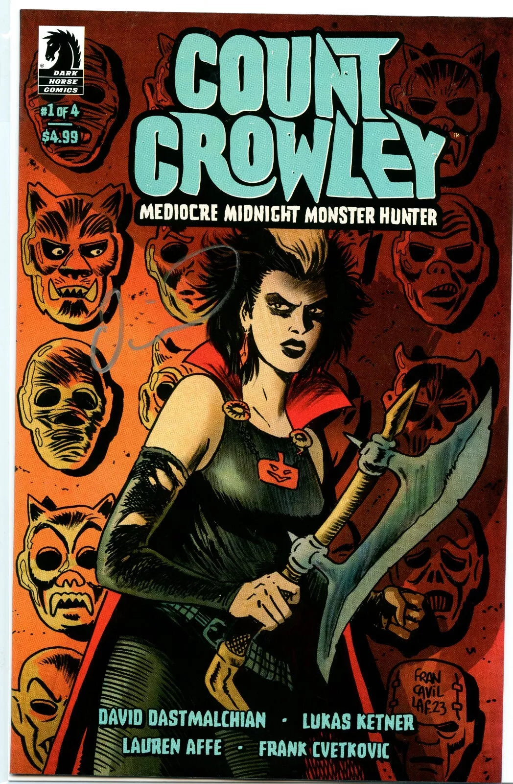 Count Crowley #1 Cover B Signed By David Dastmalchian Comic