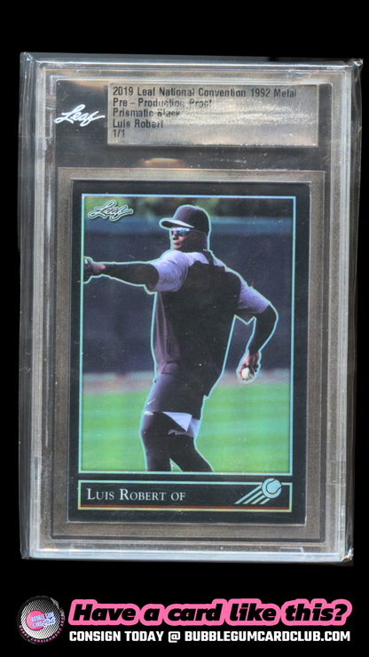 2019 Leaf National Conv. Pre Production Prismatic Black Luis Robert RC 1/1