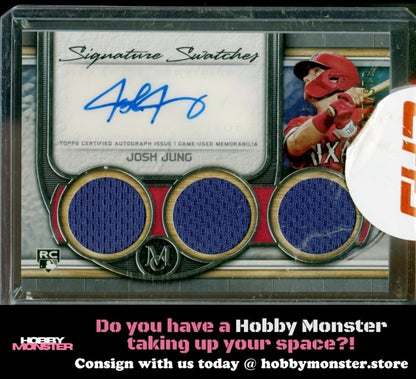 2023 Topps Museum Collection Josh Jung Triple Relic Auto #/199 Texas Rangers|127