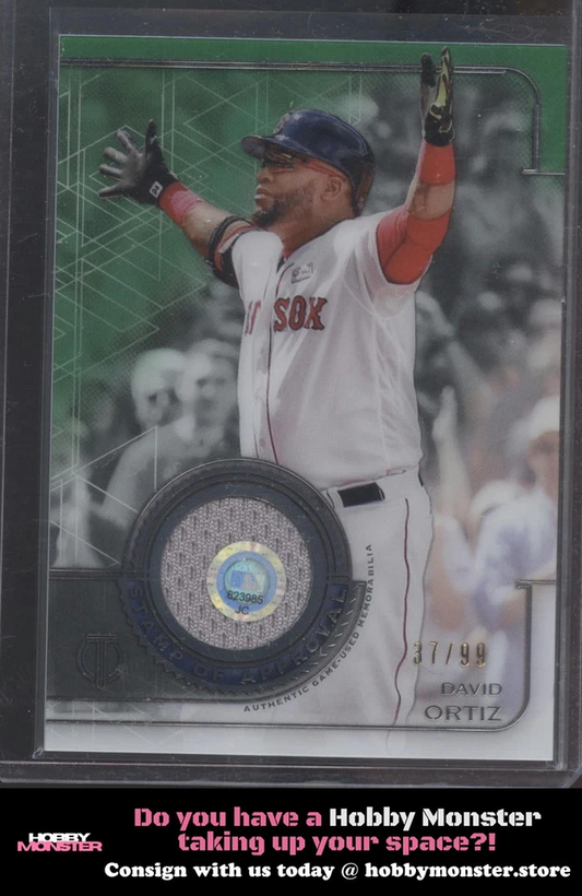 2019 Tribute David Ortiz Stamp of Approval Relics Green #/99 Boston Red Sox|100