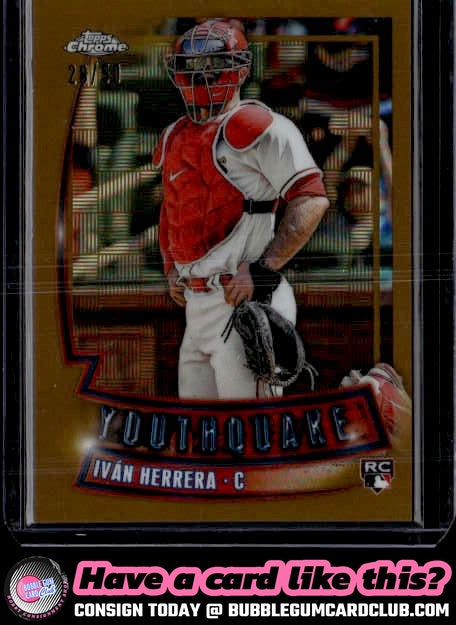 2023 Topps Chrome Iván Herrera Youthquake Gold Refractor St. Louis Cardinals