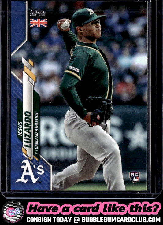 2020 Topps UK Blue Jesus Luzardo Oakland Athletics