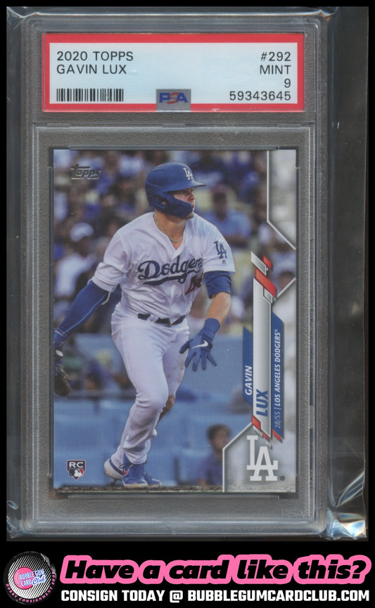 2020 Topps Gavin Lux Rookie Los Angeles Dodgers PSA 9 59343645