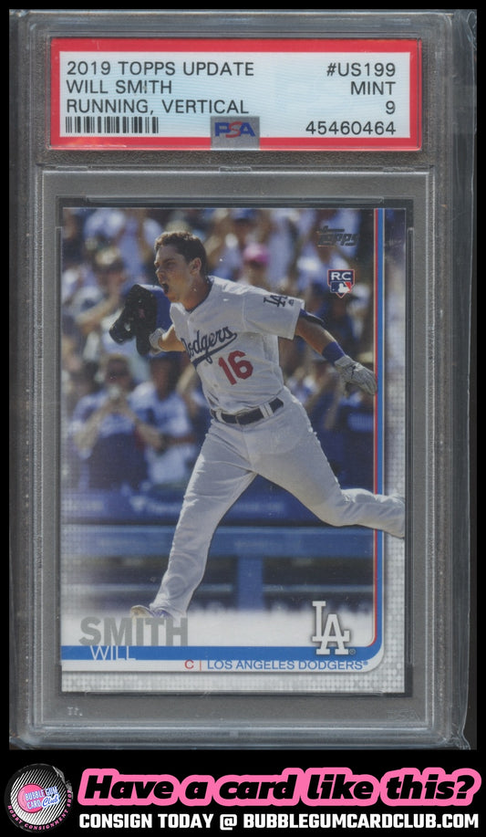 2019 Topps Update Will Smith SP Los Angeles Dodgers PSA 9