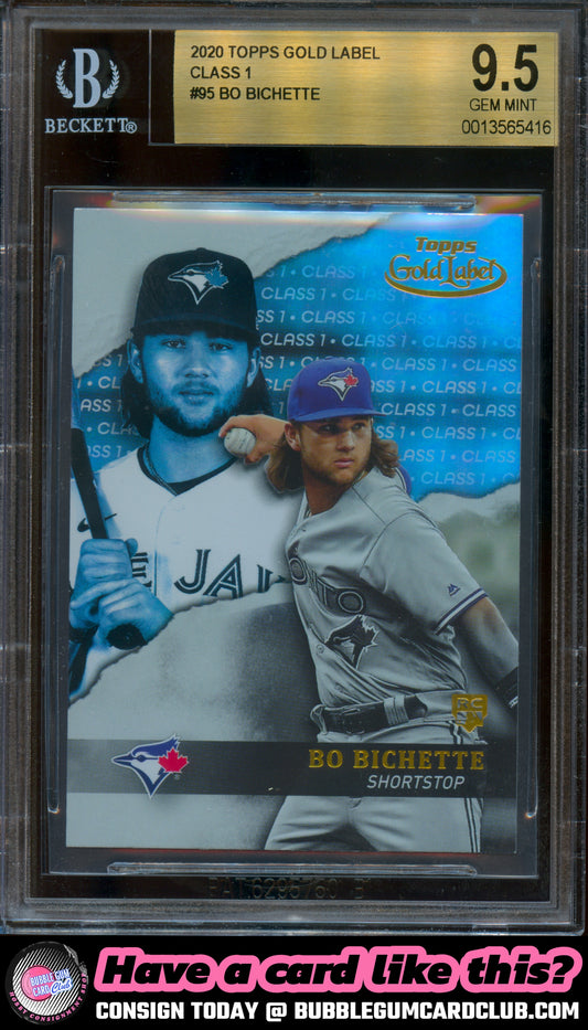 2020 Topps Gold Label Bo Bichette Rookie Toronto Blue Jays BGS 9.5