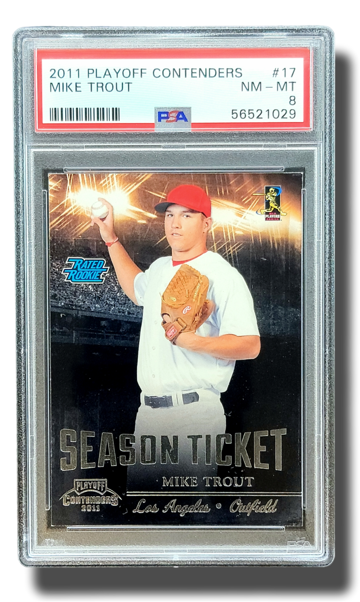 2011 Playoff Contenders Mike Trout Rated Rookie PSA 8