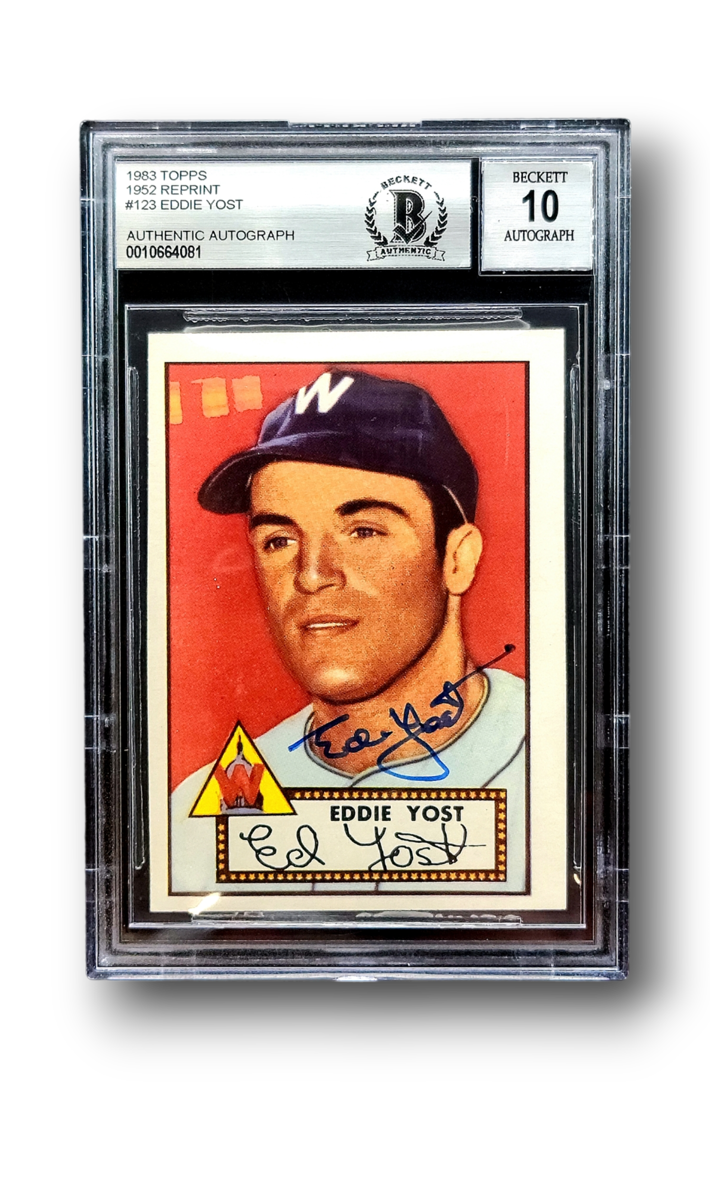 1952 Topps Eddie Yost Reprint Auto