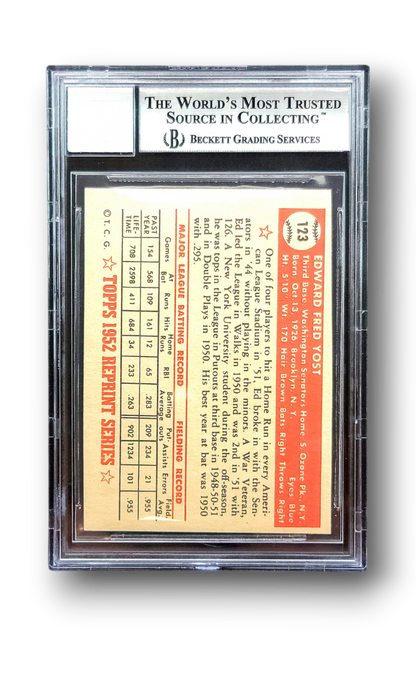 1952 Topps Eddie Yost Reprint Auto